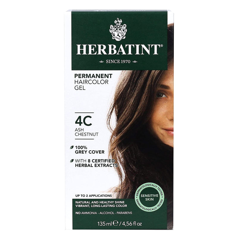 Herbatint Permanent Hair Color Gel 4C Ash Chestnut - DailyVita