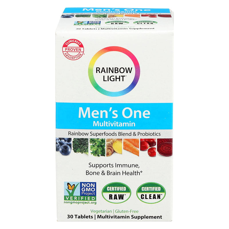 CLEARANCE! Rainbow Light Vibrance Men's One 30 Tablets, BEST BY 12/2024