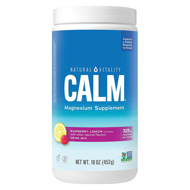 CLEARANCE! Natural Vitality Natural Calm Raspberry Lemon 16 oz, BEST BY 01/2024 - DailyVita