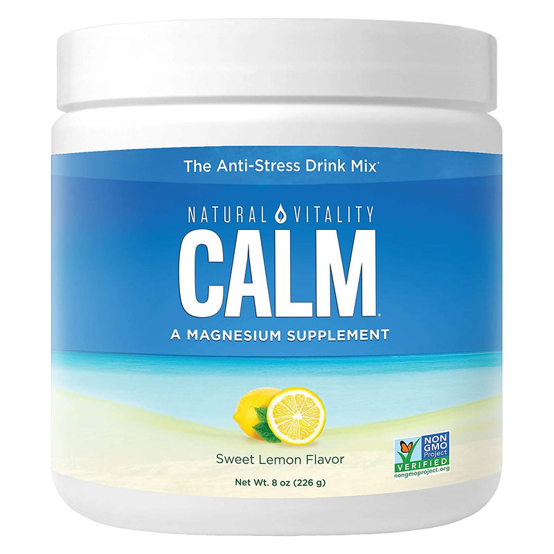 CLEARANCE! Natural Vitality Calm Magnesium Sweet Lemon 8 oz, BEST BY 02/2026 - DailyVita