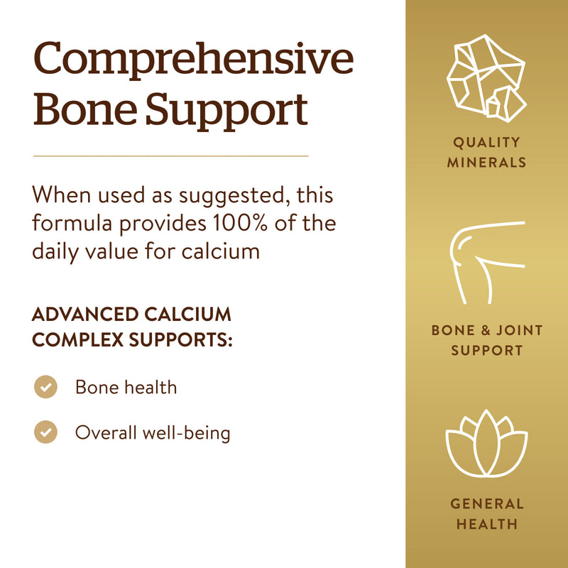 Solgar Advanced Calcium Complex 120 Tablets - DailyVita