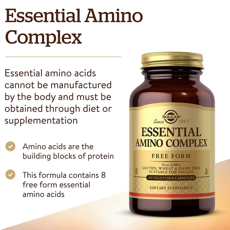 Solgar Essential Amino Complex 90 Vegetable Capsules - DailyVita
