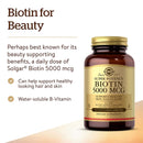 Solgar Biotin 5000 mcg 50 Vegetable Capsules - DailyVita