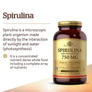Solgar Spirulina 750 mg 250 Vegetable Capsules - DailyVita