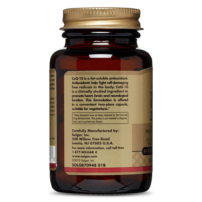 Solgar Vegan CoQ-10 200 mg 30 Vegetable Capsules - DailyVita