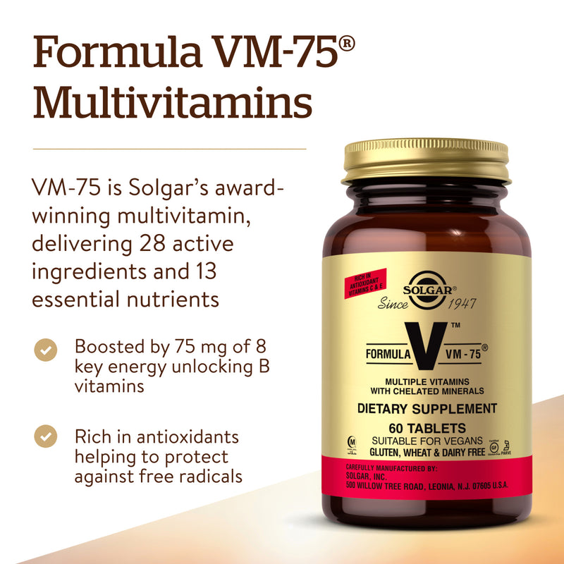 Solgar Formula VM-75 60 Tablets - DailyVita