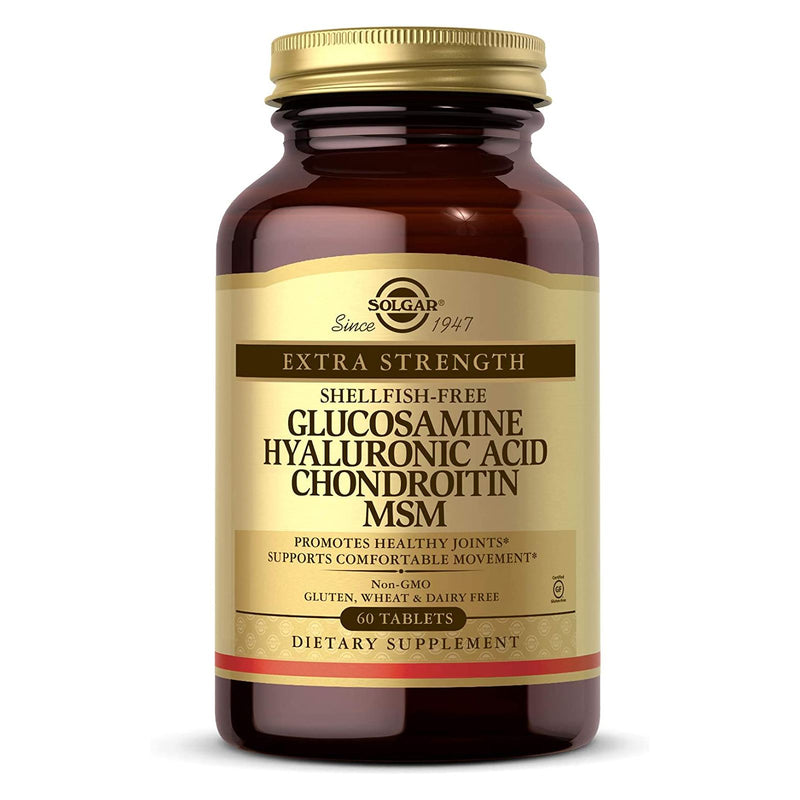 Solgar Glucosamine Hyaluronic Acid Chondroitin MSM (Shellfish-Free) 60 Tablets - DailyVita