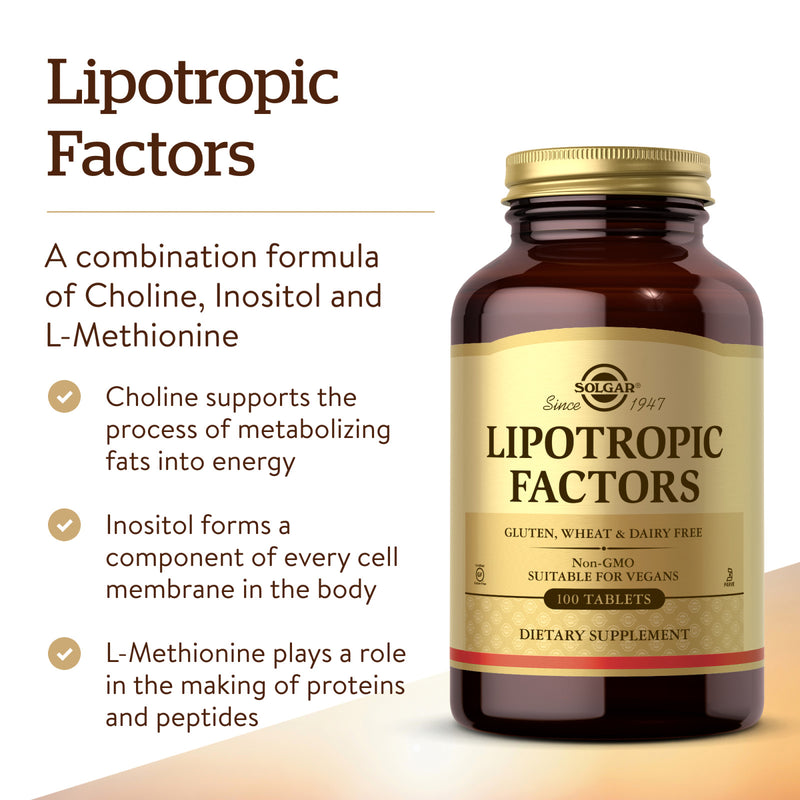 Solgar Lipotropic Factors 100 Tablets - DailyVita