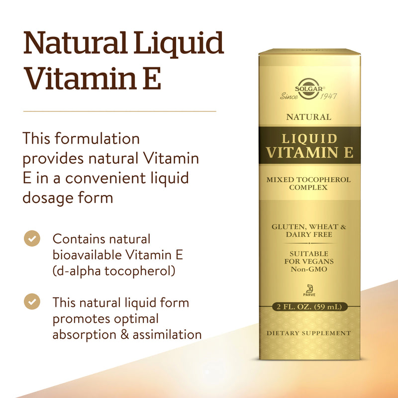 CLEARANCE! Solgar Liquid Vitamin E (with dropper) 2 fl oz, BEST BY 03/2024 - DailyVita