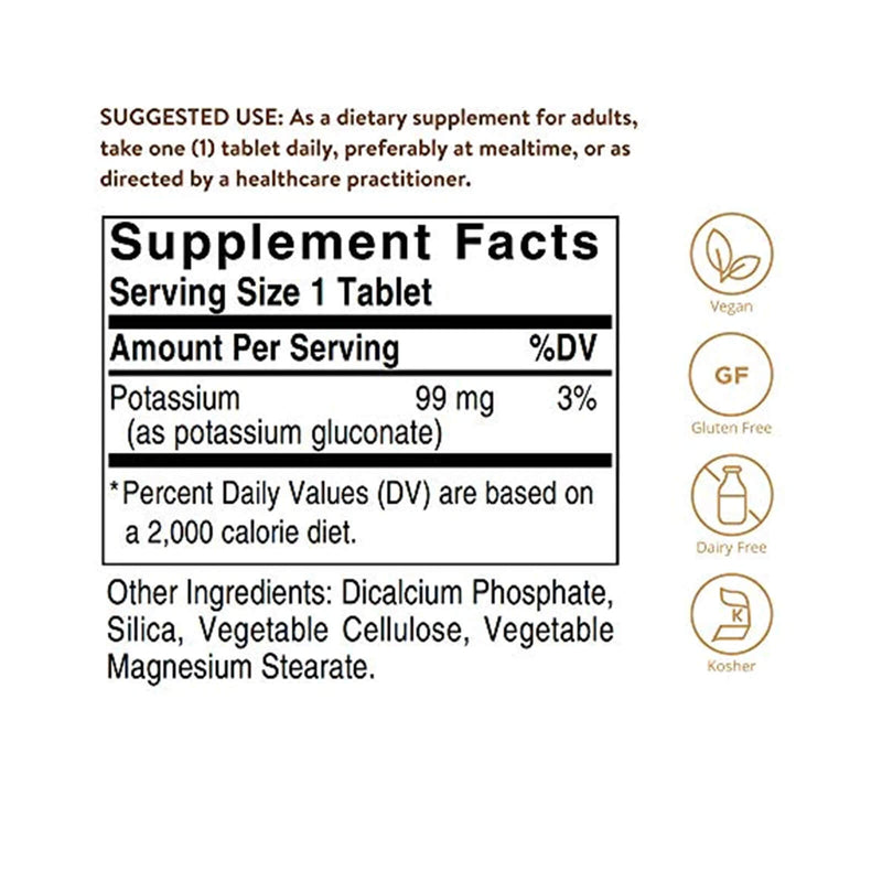 Solgar Potassium 100 Tablets - DailyVita