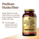 Solgar Psyllium Husks Fiber 500 mg 200 Vegetable Capsules - DailyVita