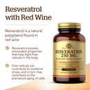 Solgar Resveratrol 250 mg with Red Wine Extract 30 Softgels - DailyVita