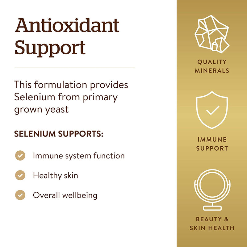 Solgar Selenium 200 mcg 100 Tablets - DailyVita