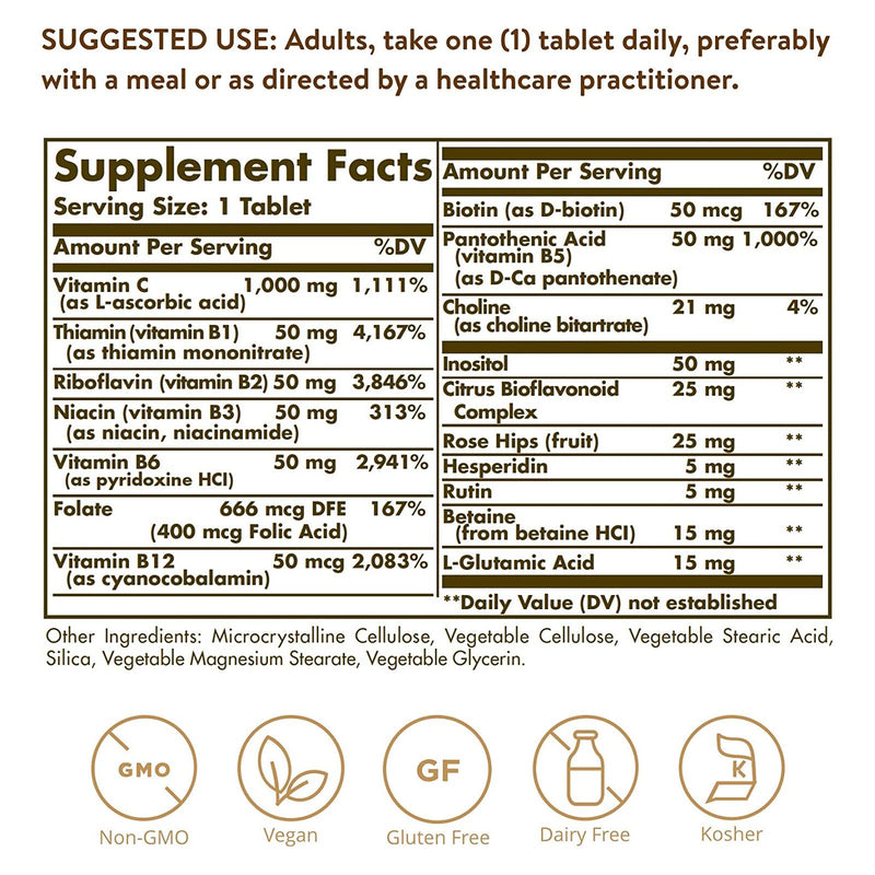 Solgar Ultimate B+C Complex 90 Tablets - DailyVita