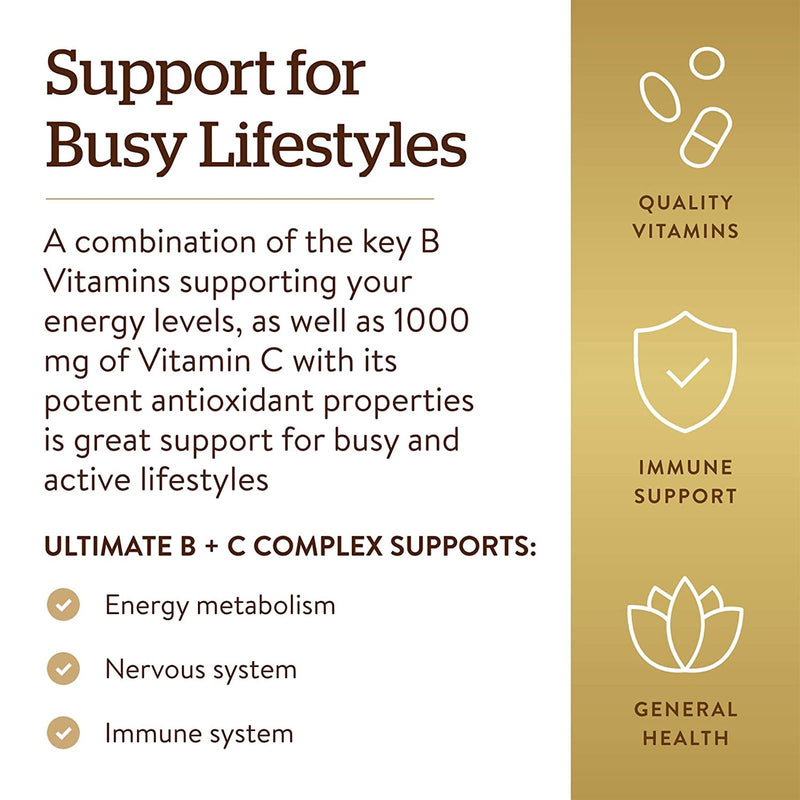 Solgar Ultimate B+C Complex 90 Tablets - DailyVita