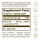 Solgar Vitamin B6 100 mg 250 Vegetable Capsules - DailyVita