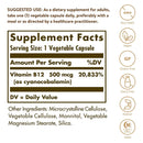 Solgar Vitamin B12 500 mcg 250 Vegetable Capsules - DailyVita