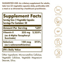 Solgar Dry Vitamin E with Yeast-Free Selenium 100 Vegetable Capsules - DailyVita