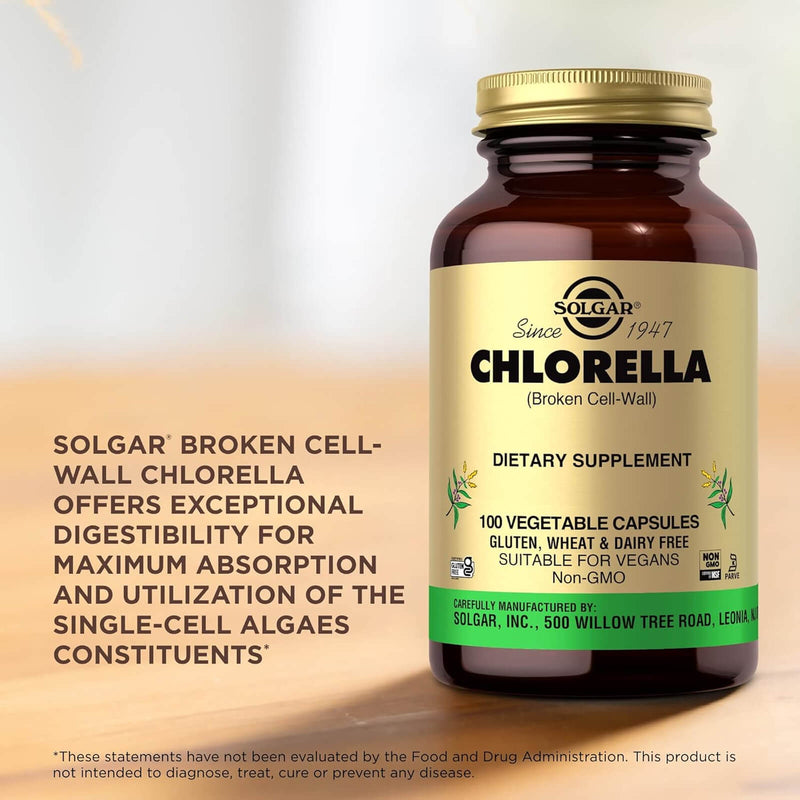 Solgar Chlorella 100 Vegetable Capsules - DailyVita