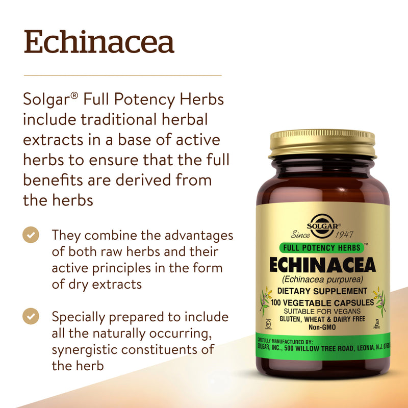 Solgar FP Echinacea 100 Vegetable Capsules - DailyVita