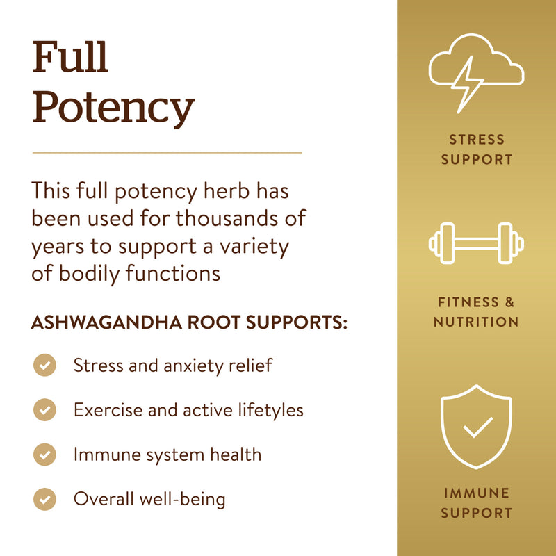 Solgar SFP Ashwagandha Root Extract 60 Vegetable Capsules - DailyVita
