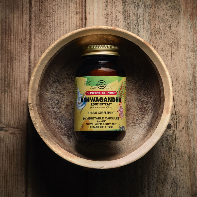 Solgar SFP Ashwagandha Root Extract 60 Vegetable Capsules - DailyVita