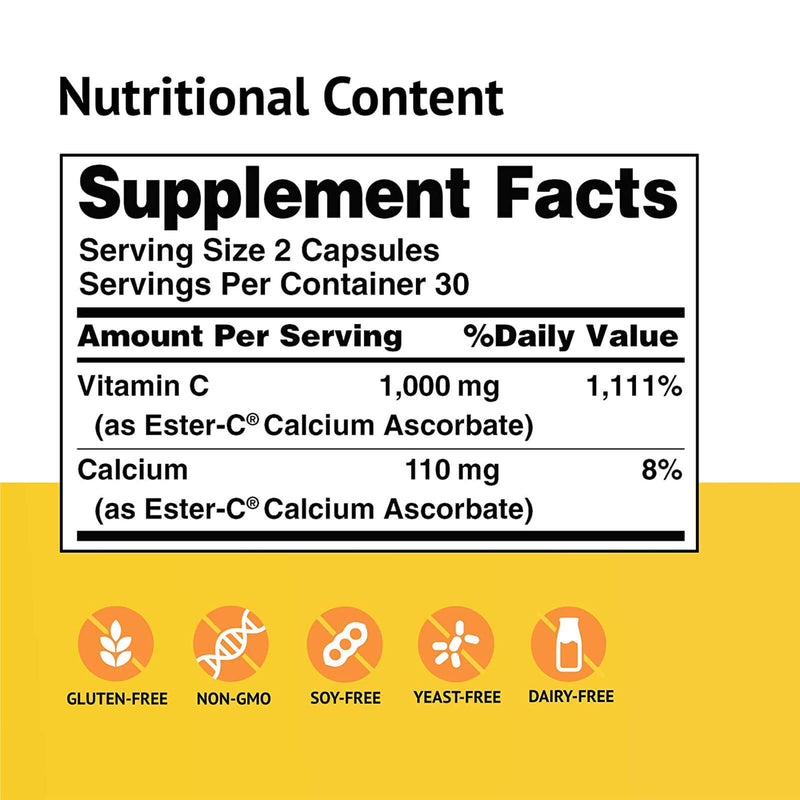 Solgar ES.ESTER C.500.MG.60 Capsules - DailyVita