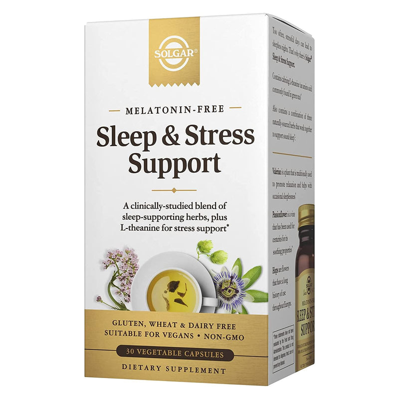 Solgar Sleep & Stress Support 30 Vegetable Capsules - DailyVita