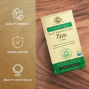 Solgar Earth Source Koji Fermented Zinc 25 mg 30 Vegetable Capsules - DailyVita