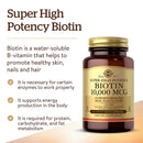 CLEARANCE! Solgar Biotin 10,000 mcg 60 Vegetable Capsules, BEST BY 12/2025 - DailyVita
