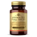 Solgar Vitamin D3 (Cholecalciferol) 25 mcg (1000 IU) Natural Strawberry Banana Swirl Flavor 100 Chewable Tablets - DailyVita