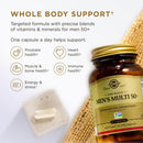 كبسولات سولجار متعددة الفيتامينات للرجال فوق سن الخمسين - 60 كبسولة