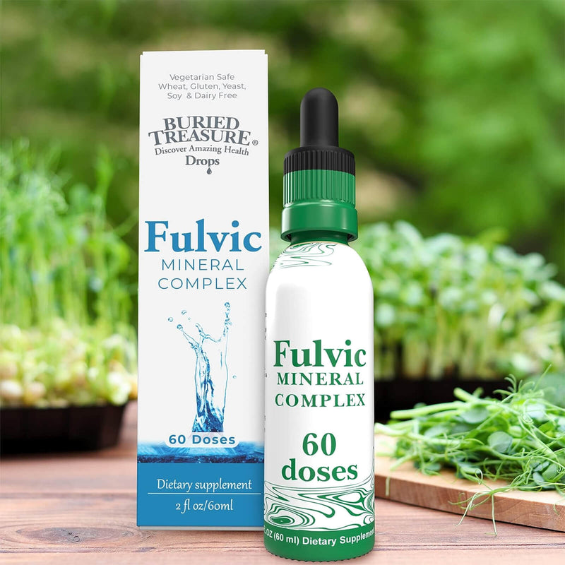 CLEARANCE! Buried Treasure Fulvic Minerals Drops - 60 servings, BEST BY 12/2024