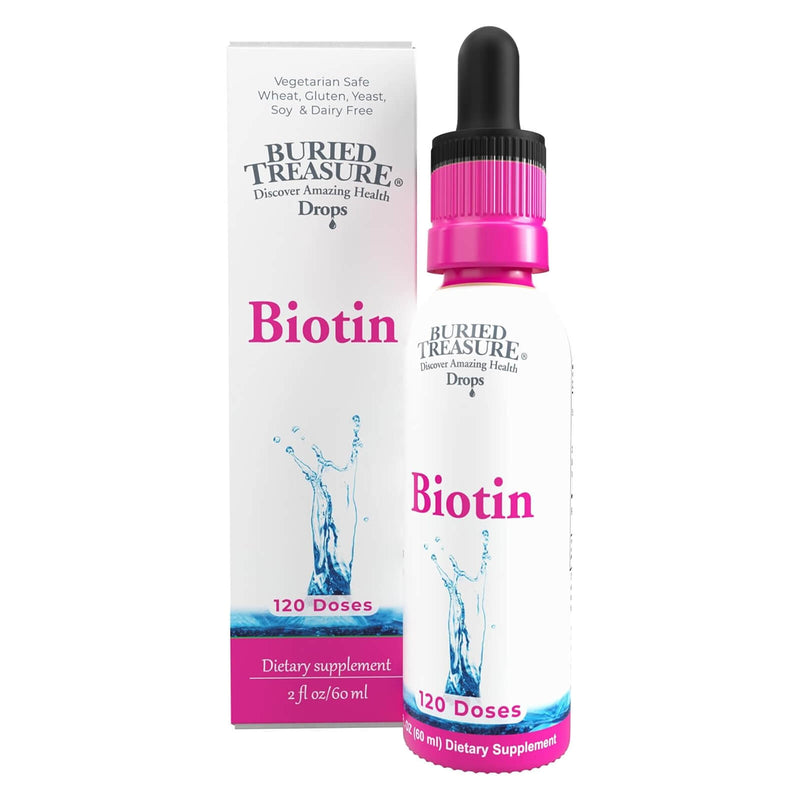 Buried Treasure Biotin Drops Supports Hair, Skin & Nails - 120 servings - DailyVita