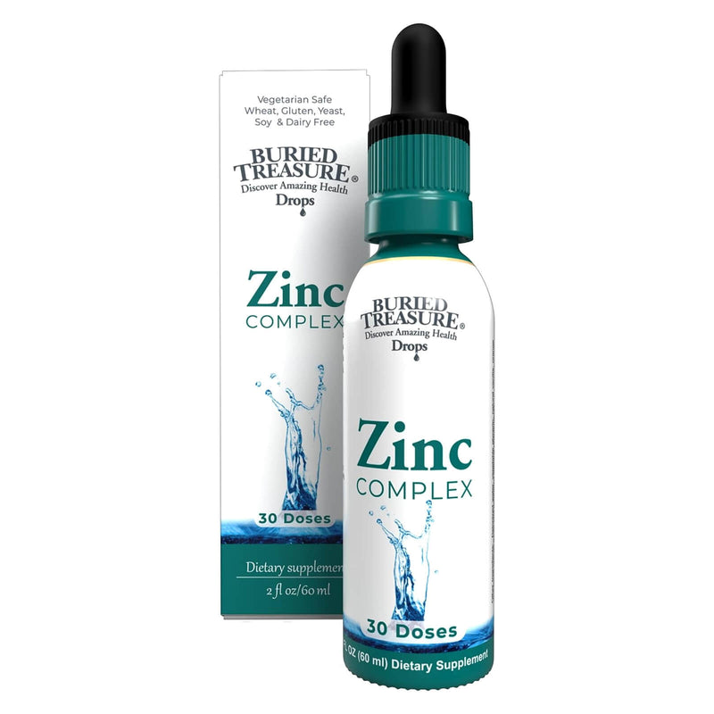 Buried Treasure Zinc Complex Drops: Efficient and Bioavailable Zinc Supplement - 30 servings - DailyVita
