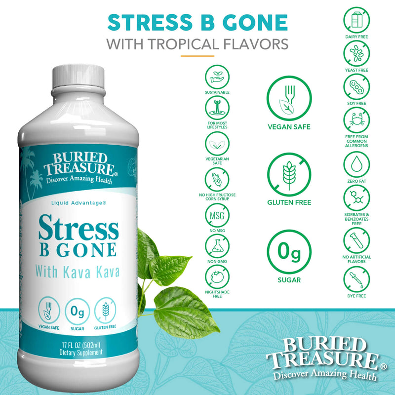 Tesoro enterrado Stress B Gone Nutrientes líquidos 16 fl.oz (473ml)