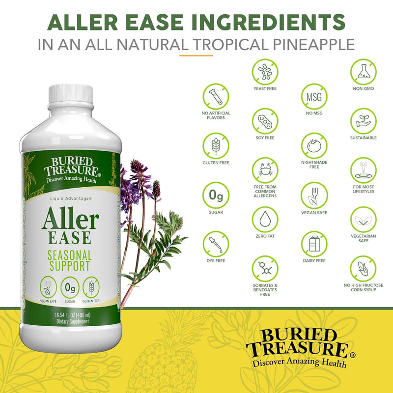 CLEARANCE! Buried Treasure Aller ease Liquid Nutrients 16 fl oz (473 ml), BEST BY 09/2024