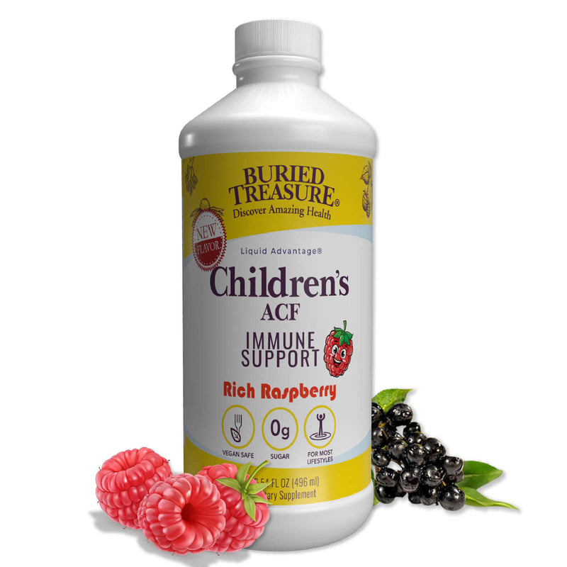 CLEARANCE! Buried Treasure Children's ACF Liquid Nutrients 16 fl oz (473 ml), Stain or Minor Damage