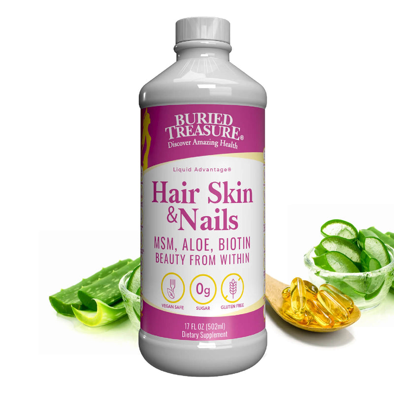 Buried Treasure Hair Skin & Nail Magnesium Nutrients 16 fl oz (473 ml) - DailyVita