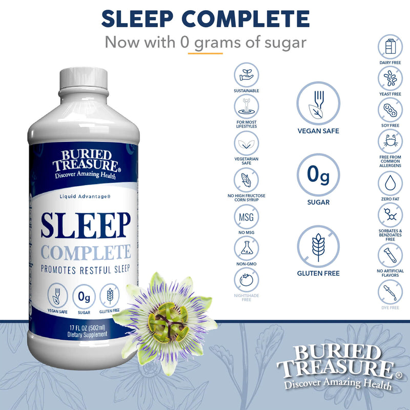 Buried Treasure Sleep Complete Liquid Nutrients 17 fl oz (502 ml) - DailyVita
