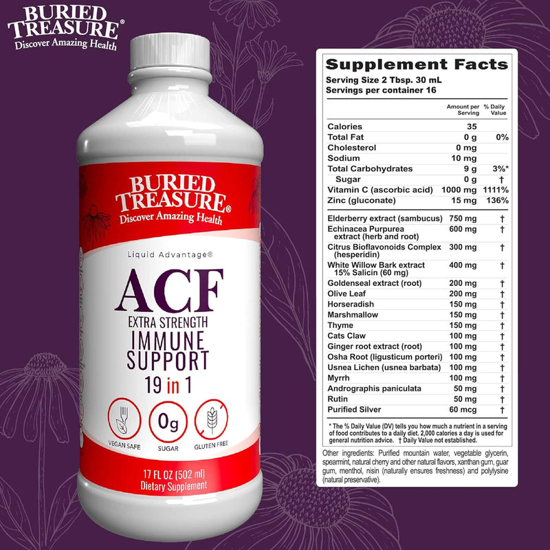 Buried Treasure Extra Strength ACF Liquid Nutrients 16 fl oz (473 ml) - DailyVita