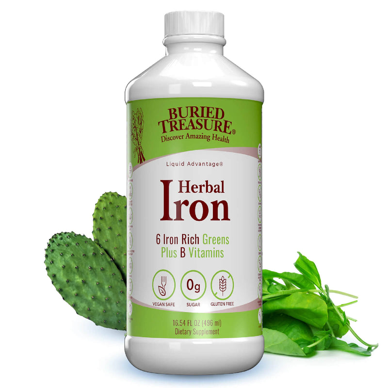Buried Treasure Herbal Iron Liquid Nutrients 16 fl oz (473 ml) - DailyVita