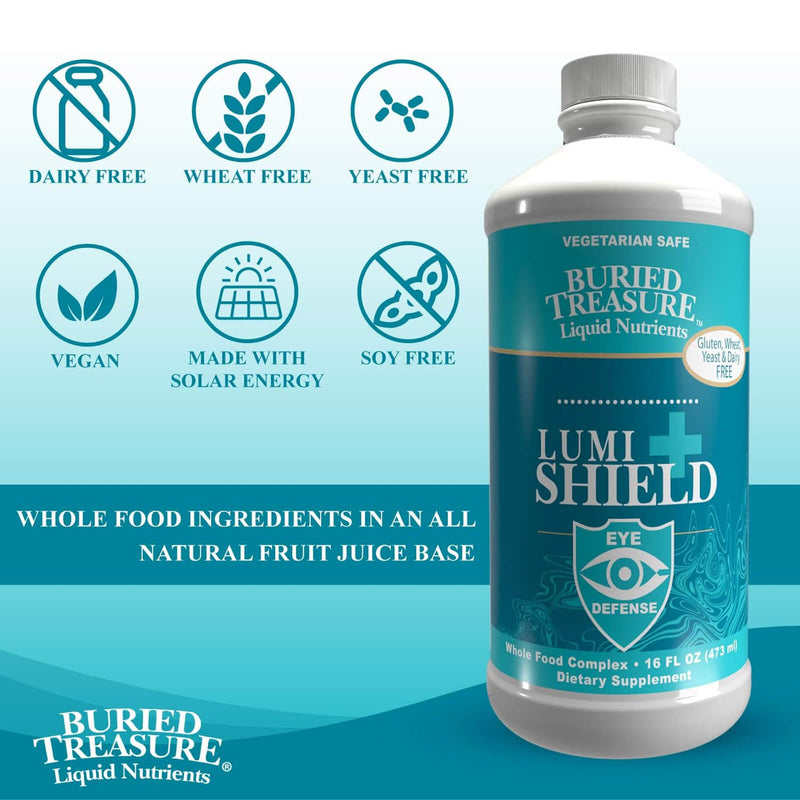 CLEARANCE! Buried Treasure Lumi Shield Plus Eye Health Vitamin Formula 16.54 oz - 16 servings, BEST BY 12/2025 - DailyVita