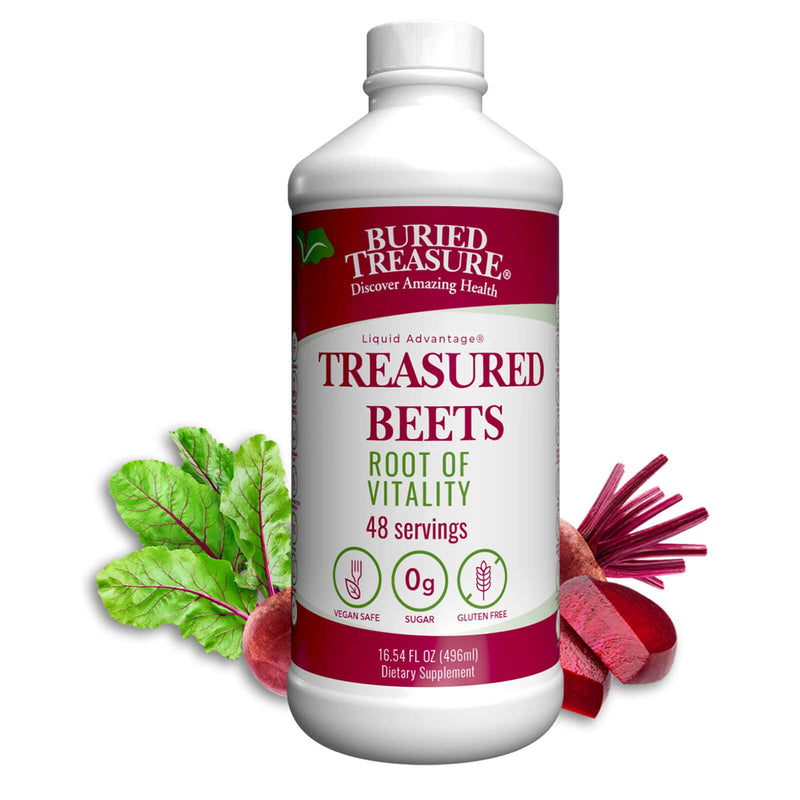Buried Treasure Treasured Beets Concentrated Beetroot Juice and Nitric Oxide Support 16 oz - 16 servings - DailyVita