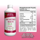 CLEARANCE! Buried Treasure Treasured Beets Concentrated Beetroot Juice and Nitric Oxide Support 16 oz - 16 servings - BEST BY 09/2025 - DailyVita