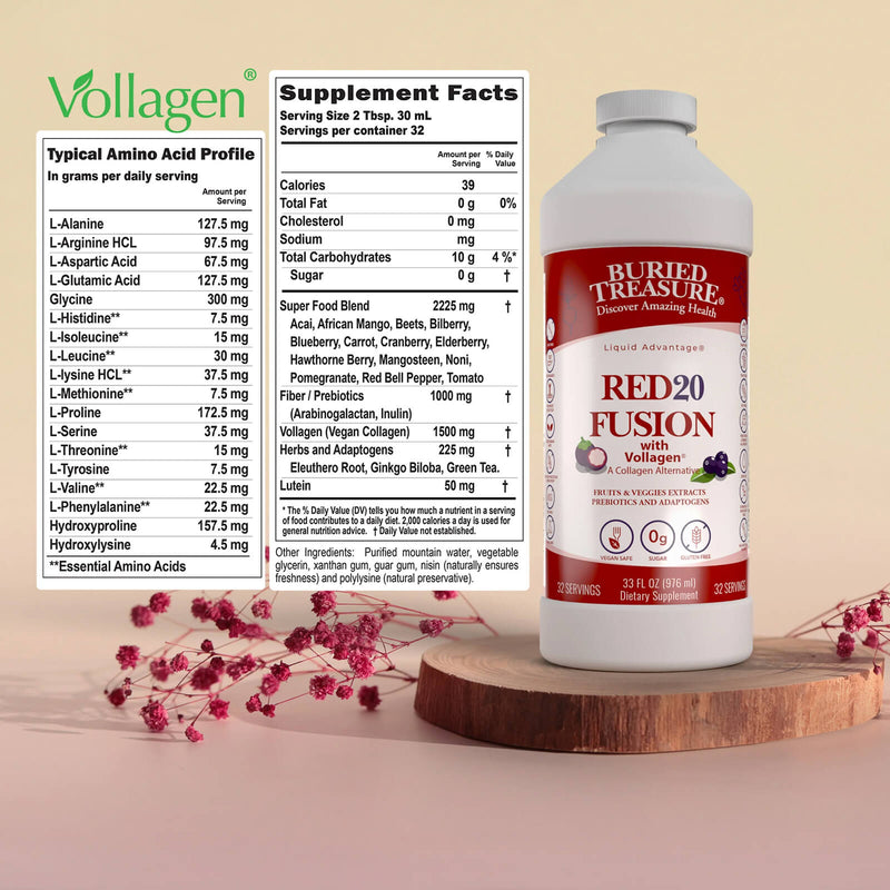 Buried Treasure Red20 Fusion with Vollagen® 32 oz - DailyVita