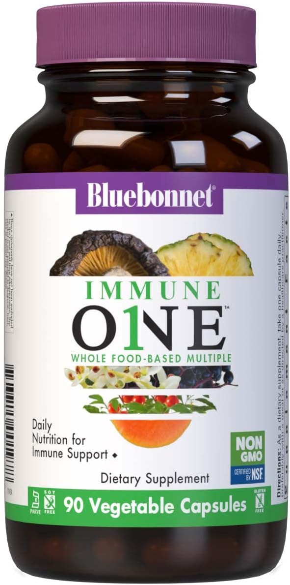 Bluebonnet IMMUNE ONE™ WHOLE FOOD-BASED MULTIPLE, 90 Vegetarian Capsules