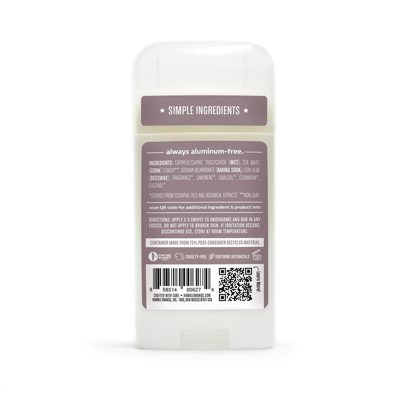 Humble Brands Original Formula Solid Deodorant - Patchouli and Copal - Aluminum-Free 2.5 oz (Copy) - DailyVita