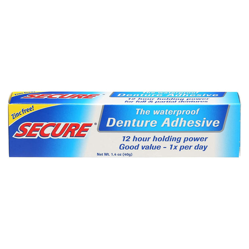 CLEARANCE! Secure Denture Adhesive 1.4 oz, Outer Box Missing or Damaged