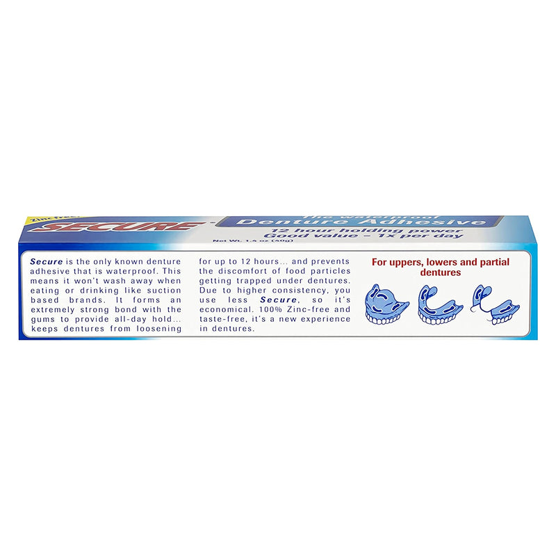 CLEARANCE! Secure Denture Adhesive 1.4 oz, Outer Box Missing or Damaged